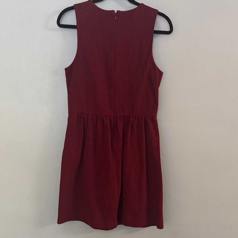 Elegant J. Crew Burgundy Sleeveless Dress - Picture 7 of 8